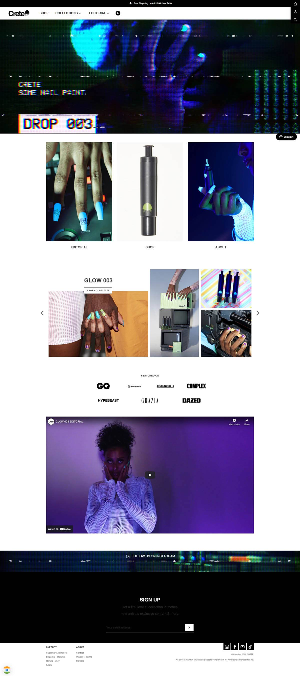 eCommerce website: Crete