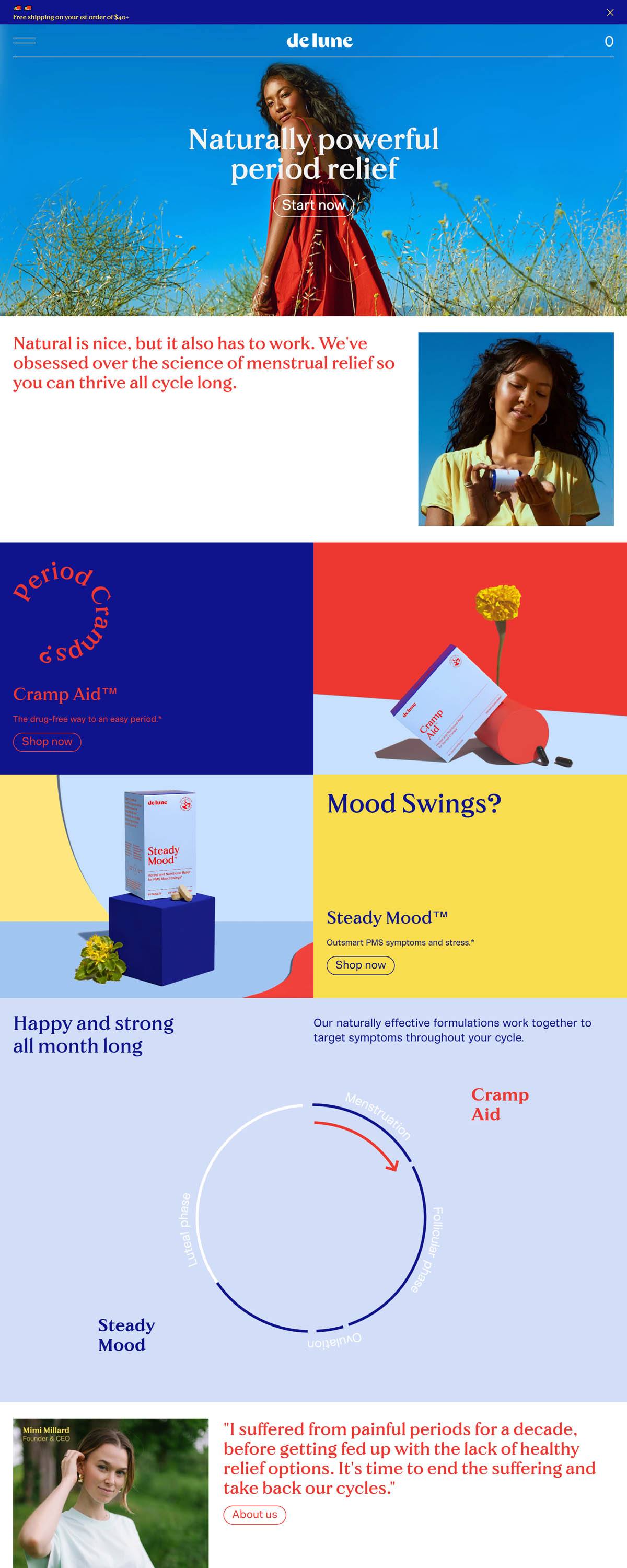 eCommerce website: De Lune