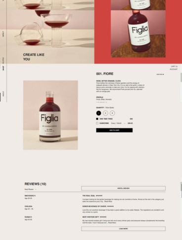 eCommerce website: Figlia