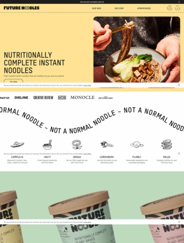 eCommerce website: Future Noodles