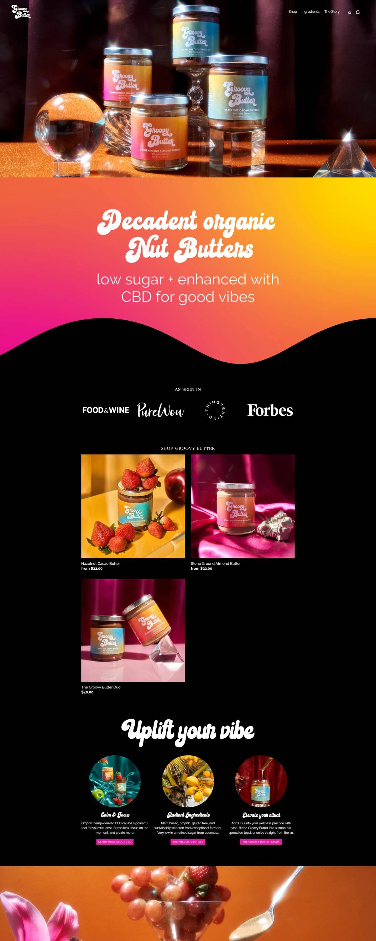 eCommerce website: Groovy Butter