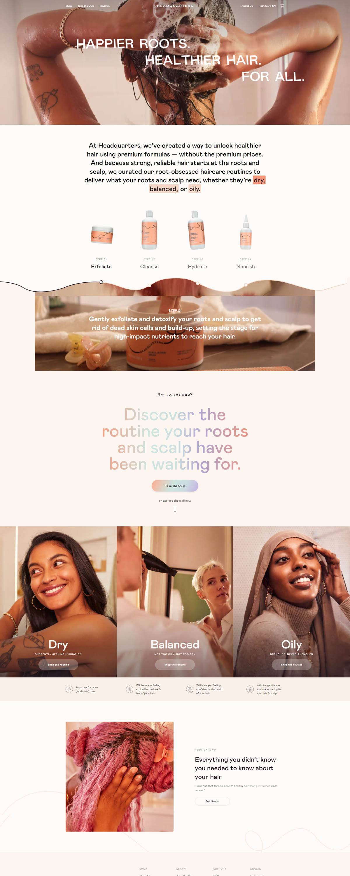 eCommerce website: Headquarters