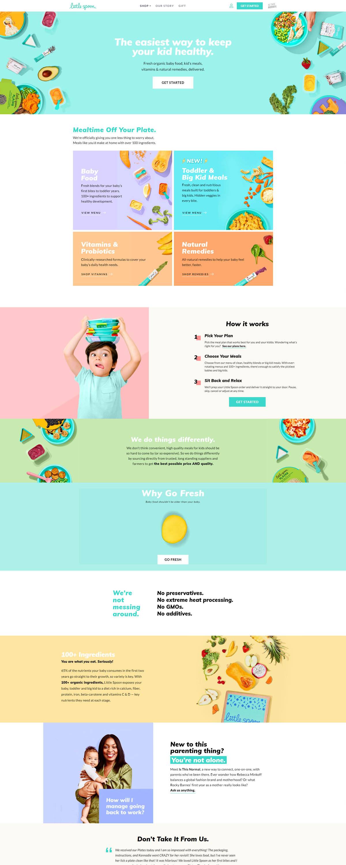 eCommerce website: Little Spoon