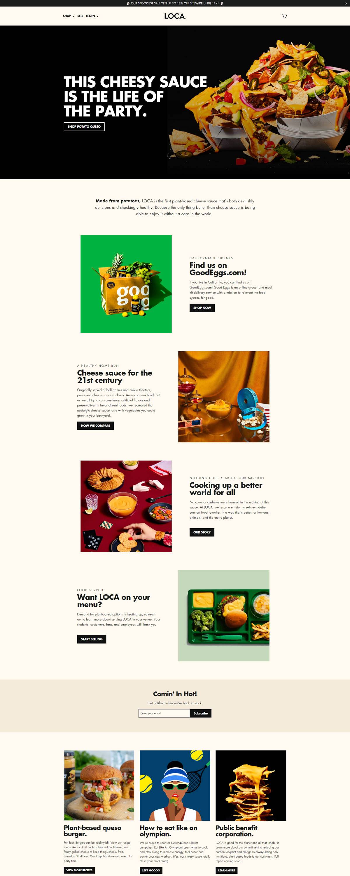 eCommerce website: LOCA Foods