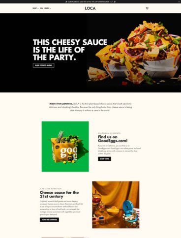 eCommerce website: LOCA Foods