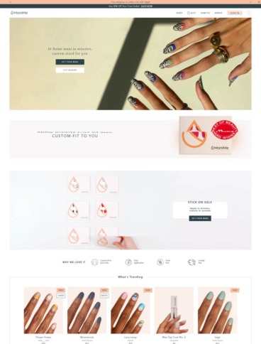 eCommerce website: ManiMe