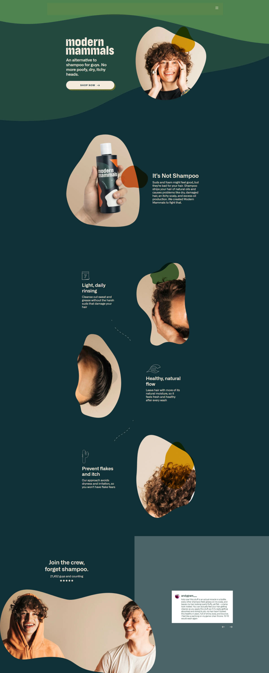 eCommerce website: Modern Mammals