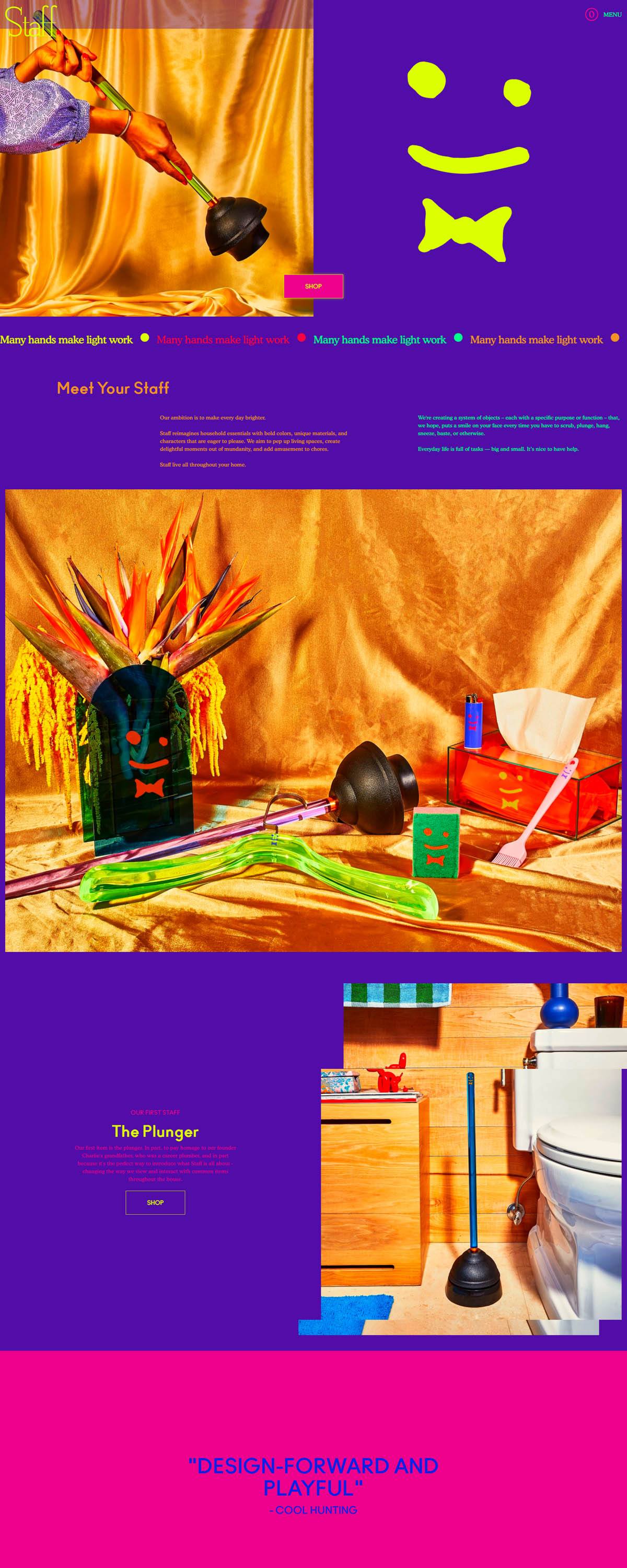 eCommerce website: Staff