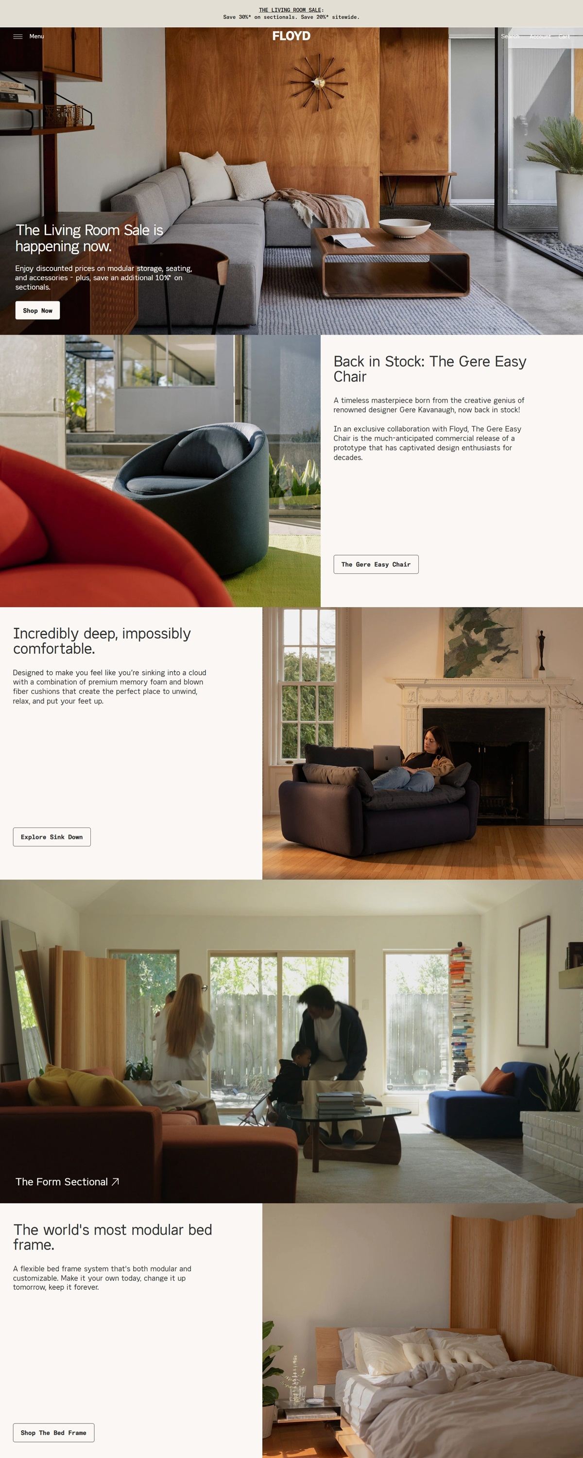 eCommerce website: Floyd