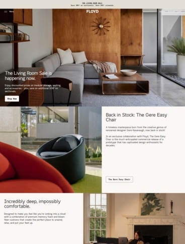 eCommerce website: Floyd