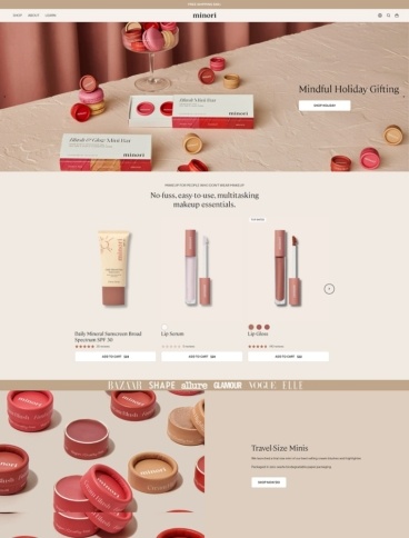 eCommerce website: Minori