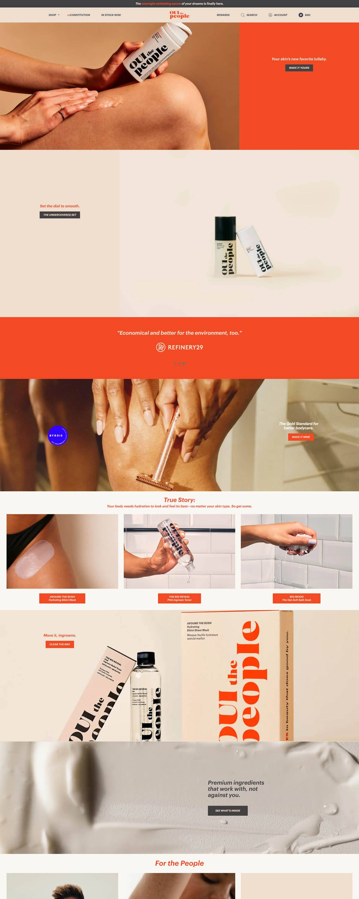 eCommerce website: OUI the People
