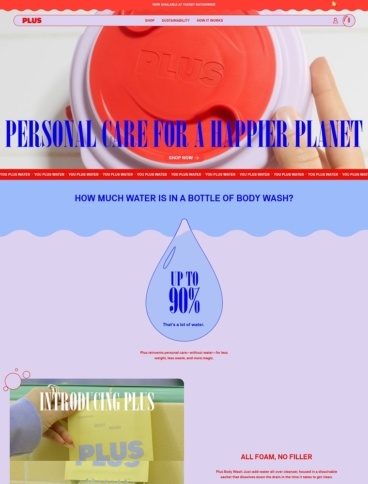 eCommerce website: Plus