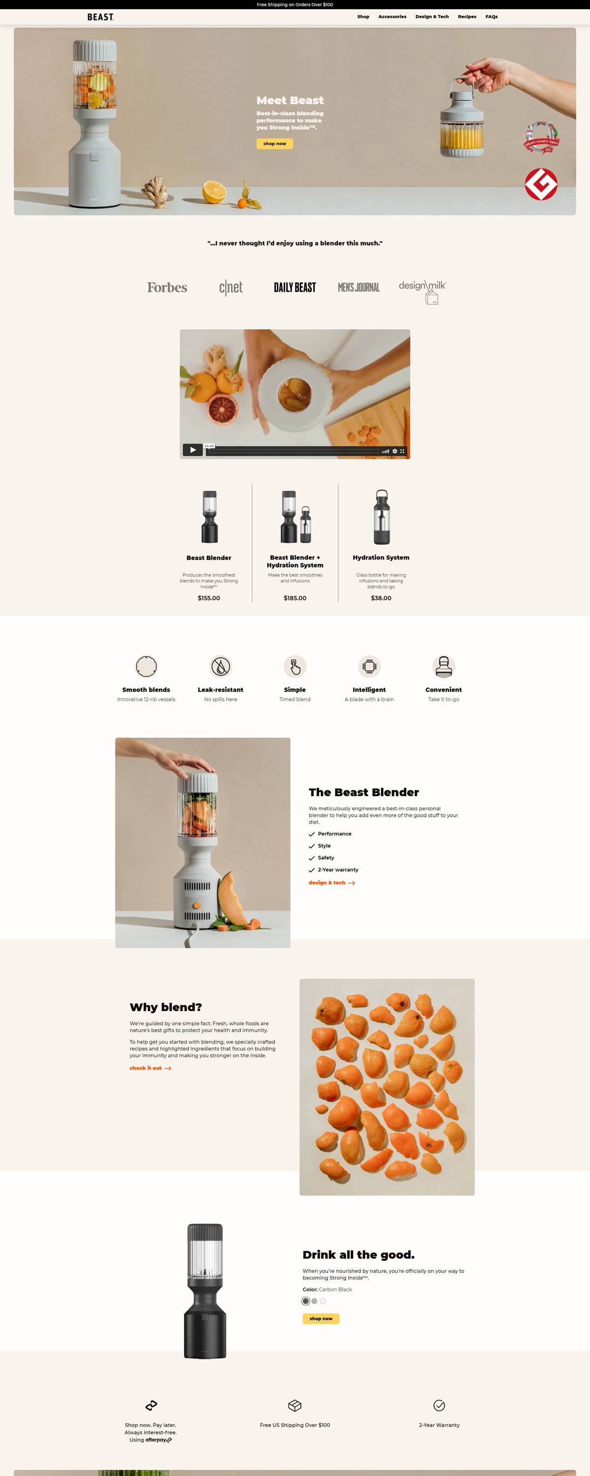 eCommerce website: Beast Health