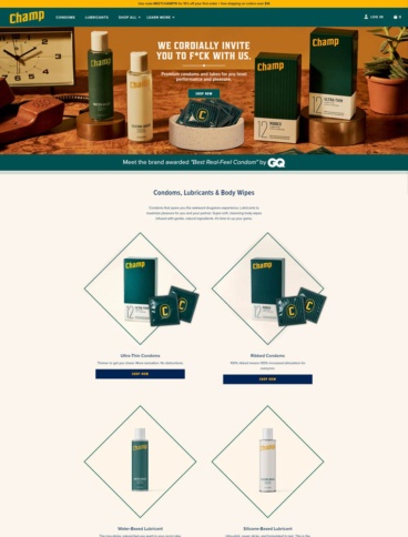 eCommerce website: Champ