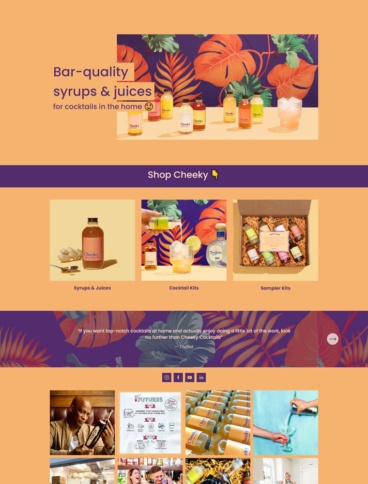 eCommerce website: Cheeky Cocktails