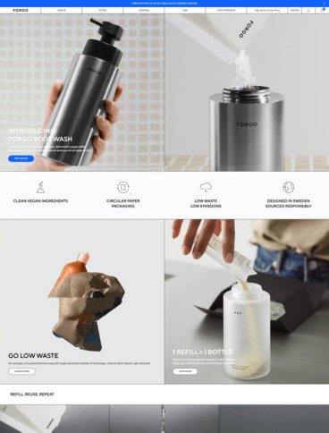 eCommerce website: Forgo