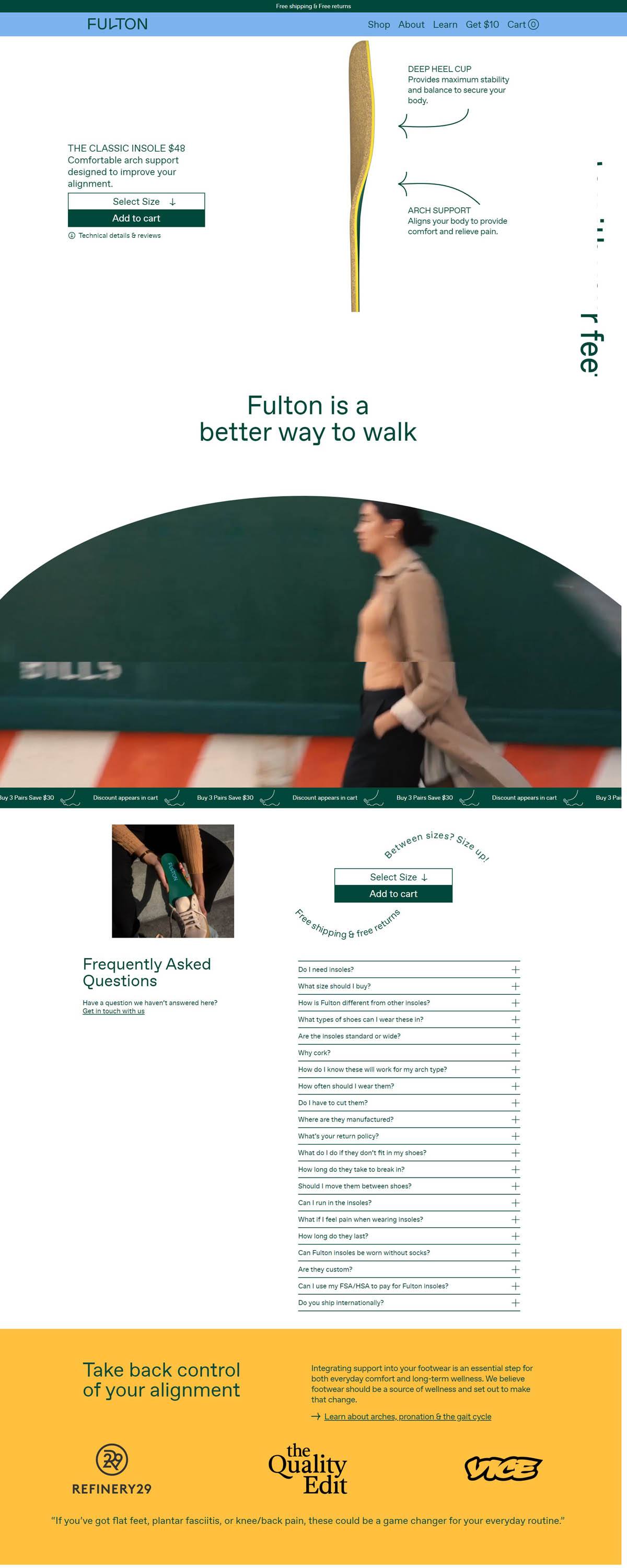 eCommerce website: Fulton