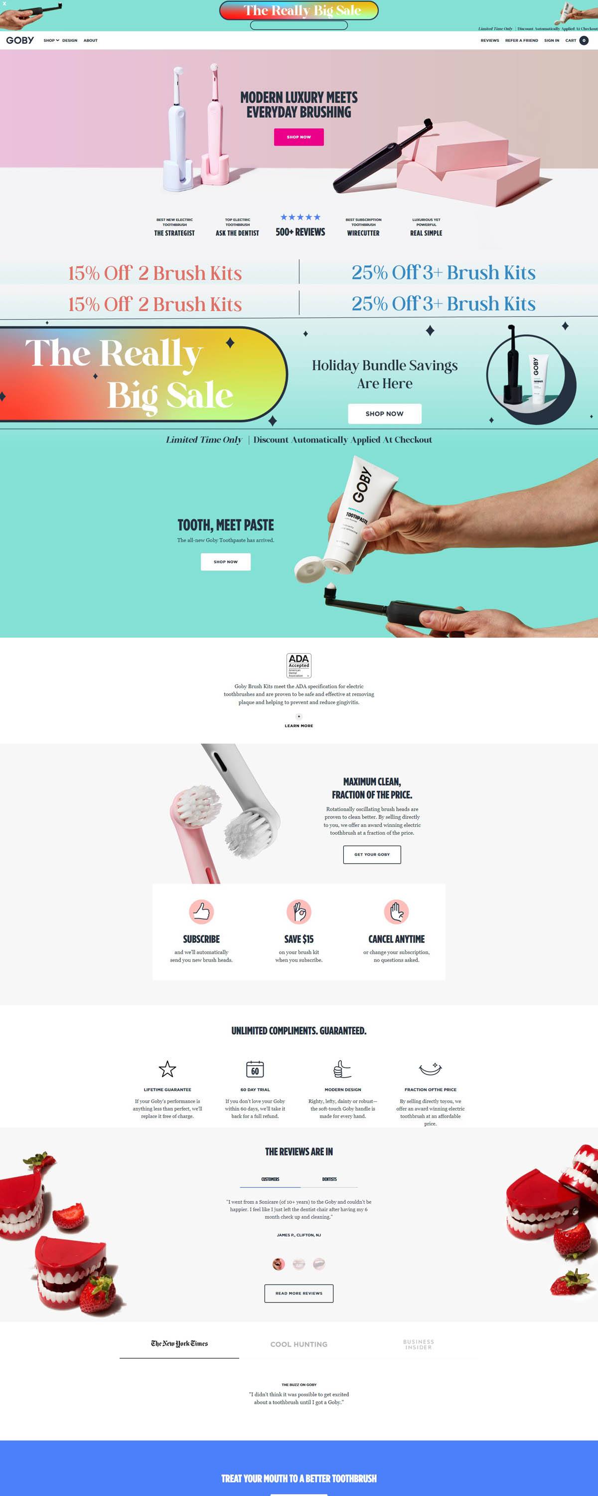 eCommerce website: Goby