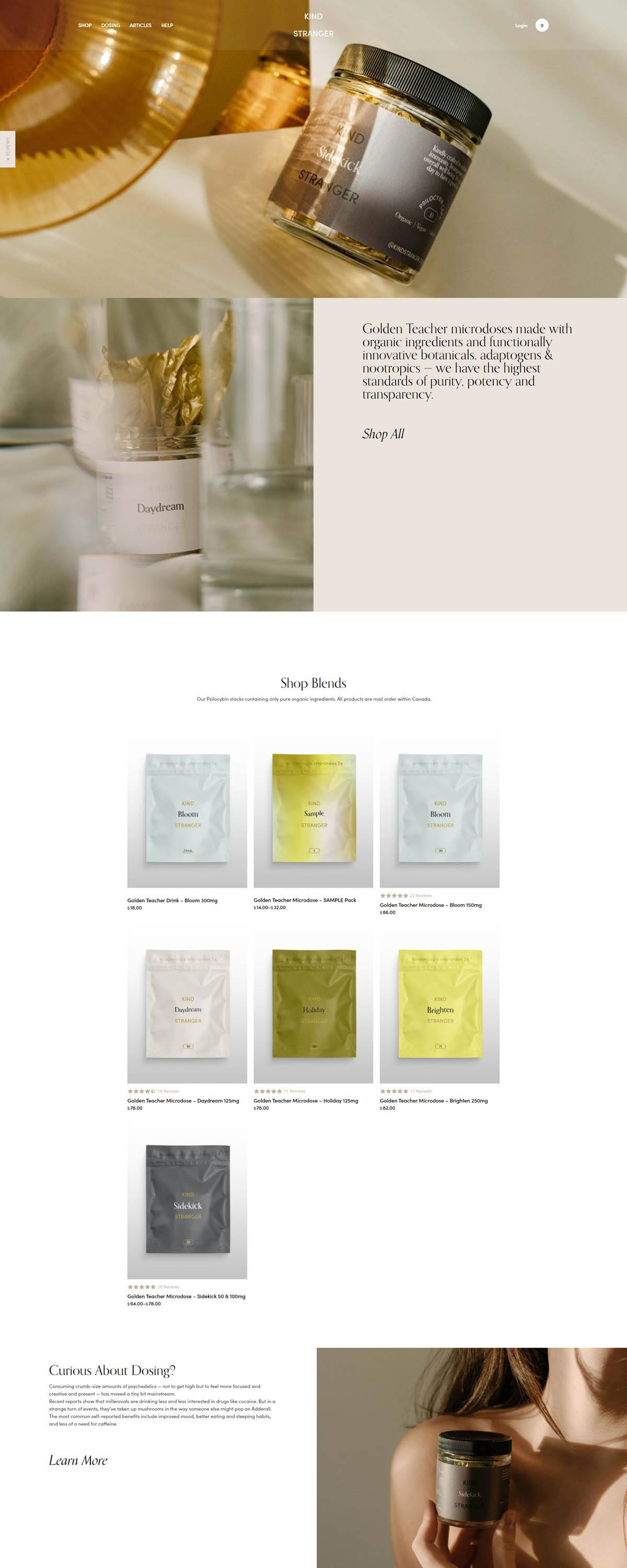 eCommerce website: Kind Stranger
