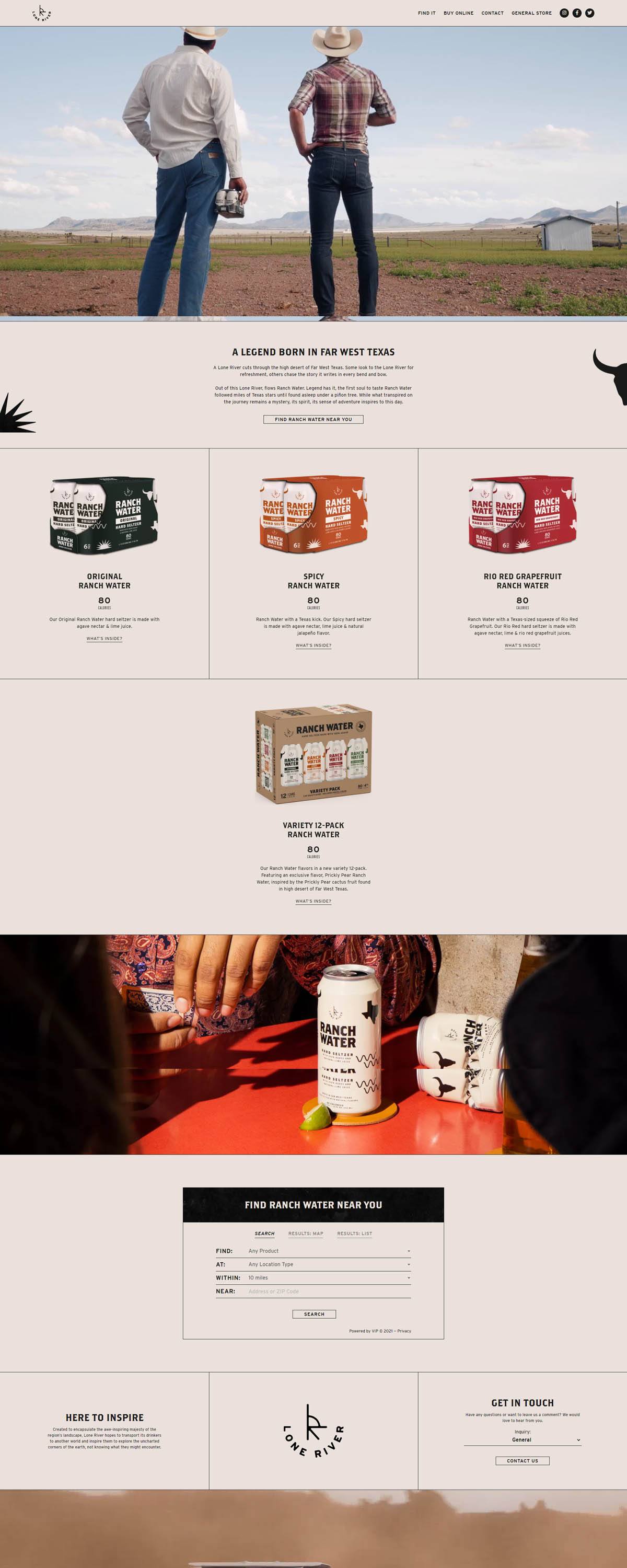 eCommerce website: Lone River