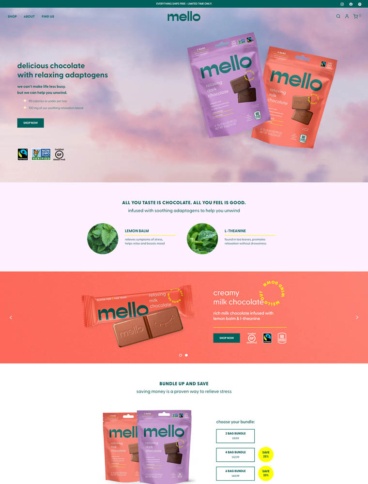 eCommerce website: Mello Chocolate