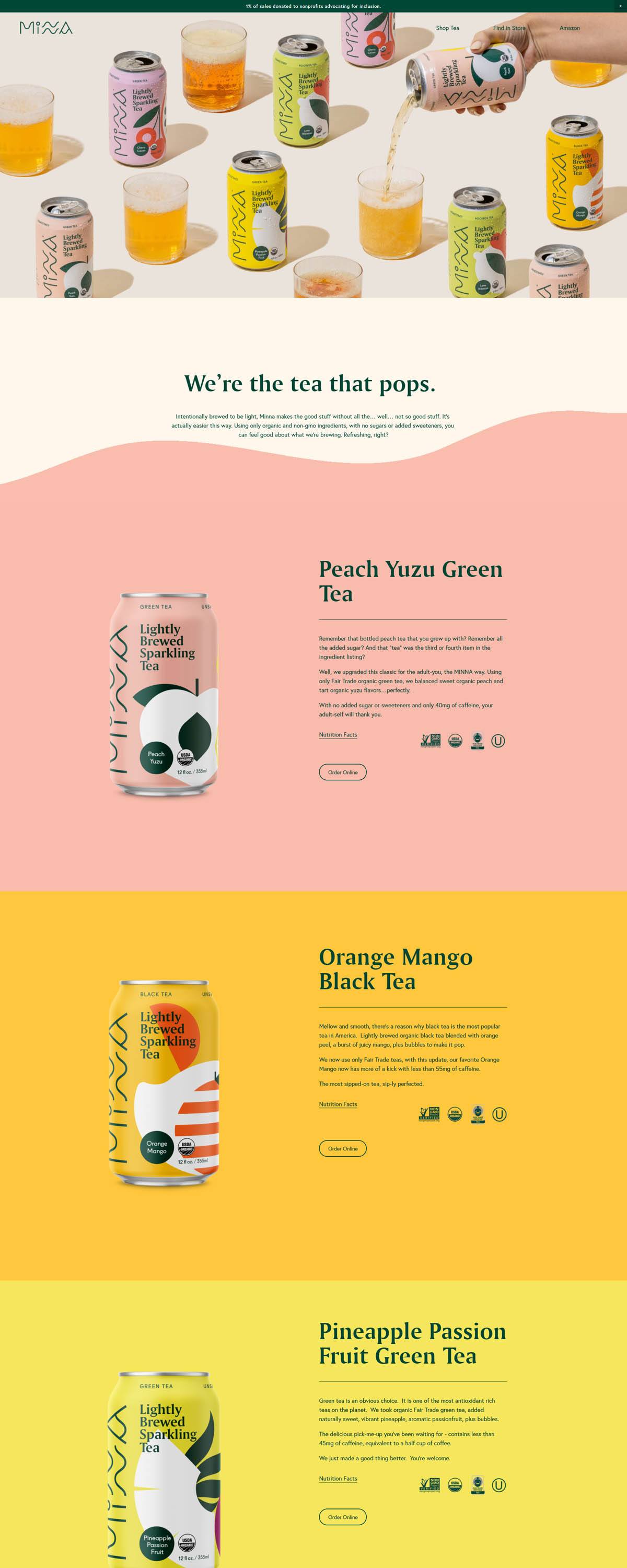 eCommerce website: Minna
