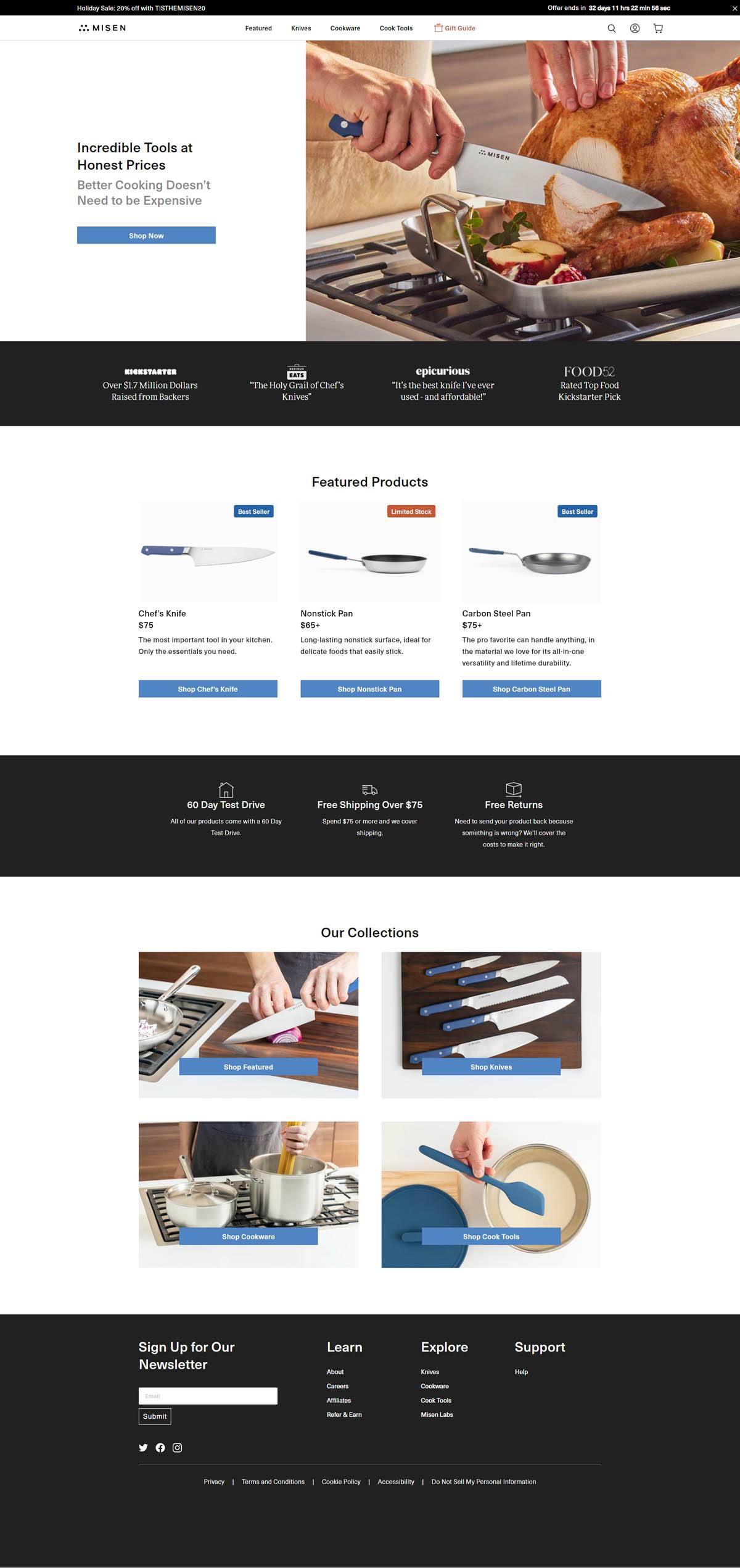 eCommerce website: Misen