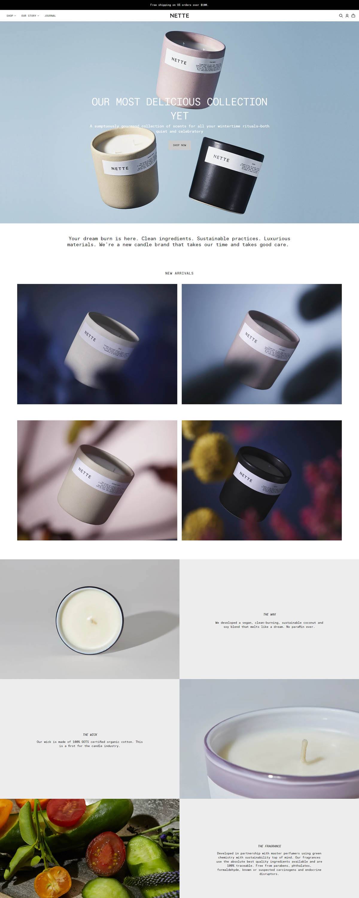 eCommerce website: Nette