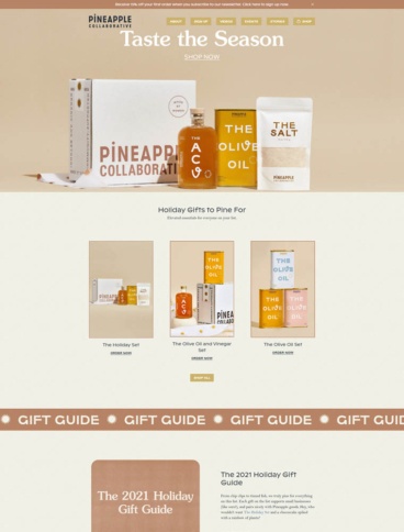 eCommerce website: Pineapple Collaborative