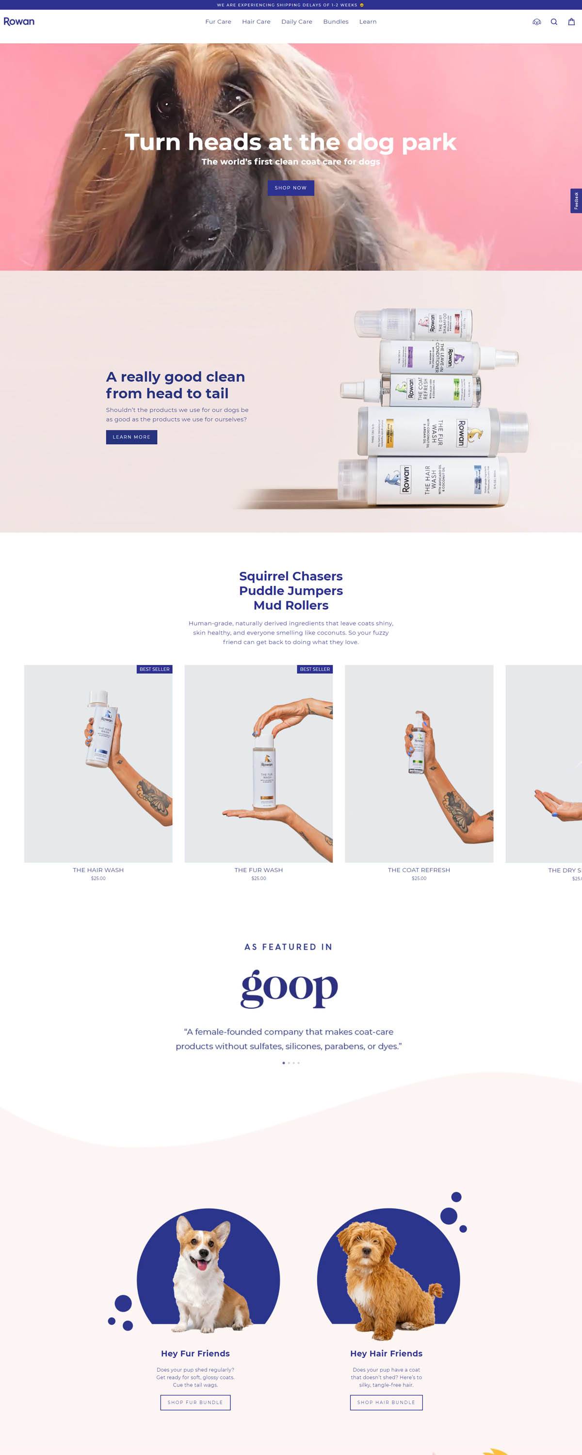 eCommerce website: Rowan