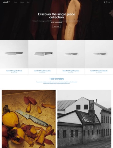 eCommerce website: Veark