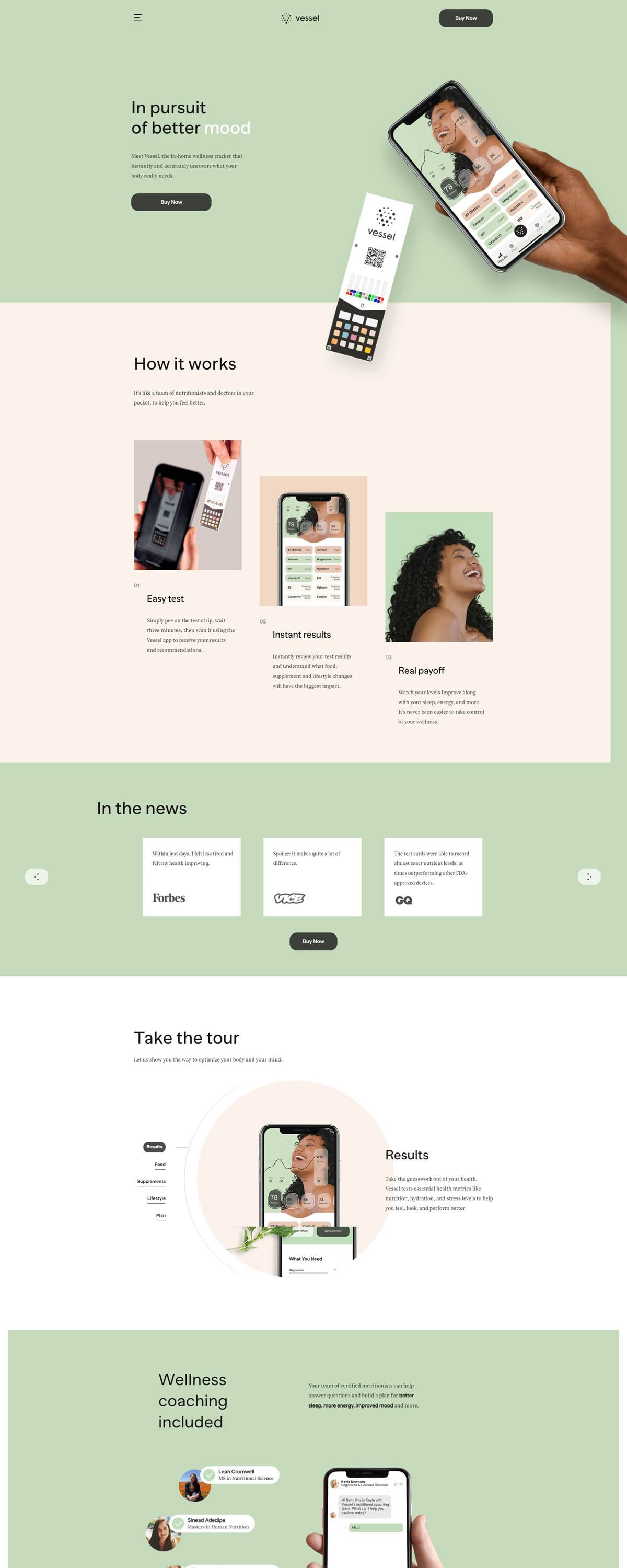 eCommerce website: Vessel Health