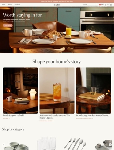 eCommerce website: Fable