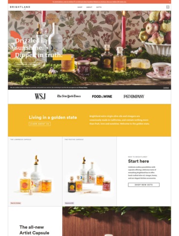 eCommerce website: Brightland