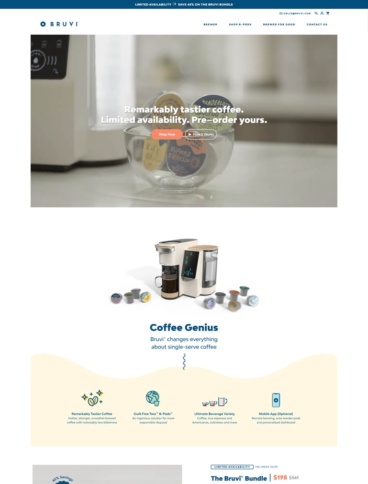 eCommerce website: Bruvi