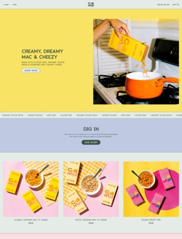 eCommerce website: Camp