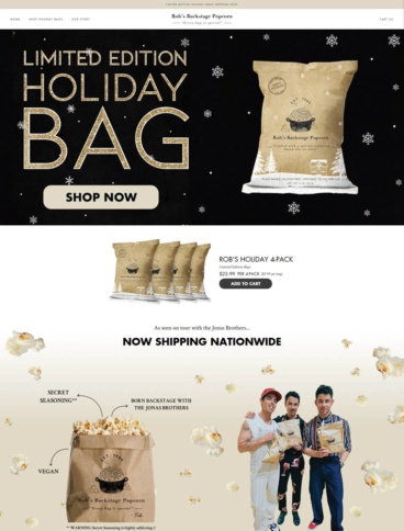 eCommerce website: Rob’s Popcorn