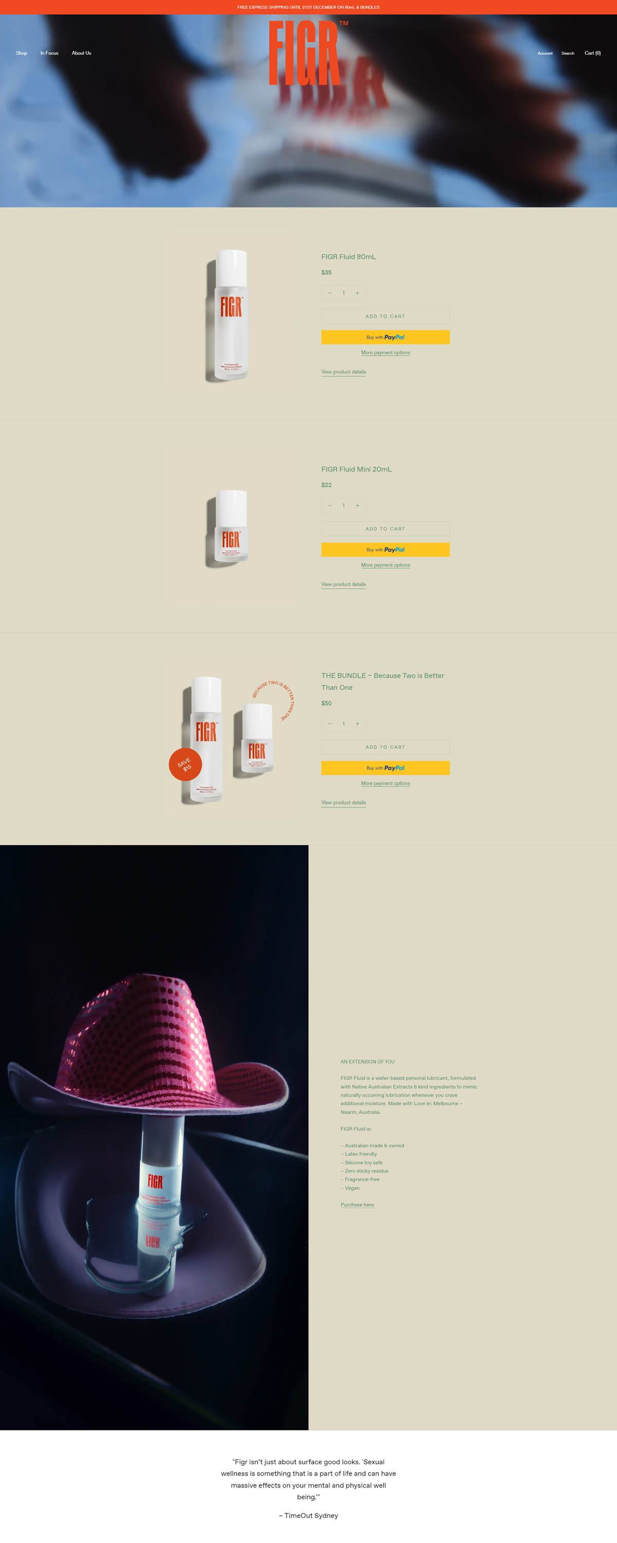 eCommerce website: Figr