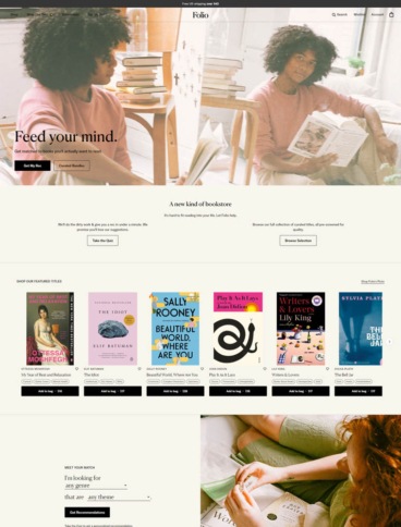 eCommerce website: Folio Books
