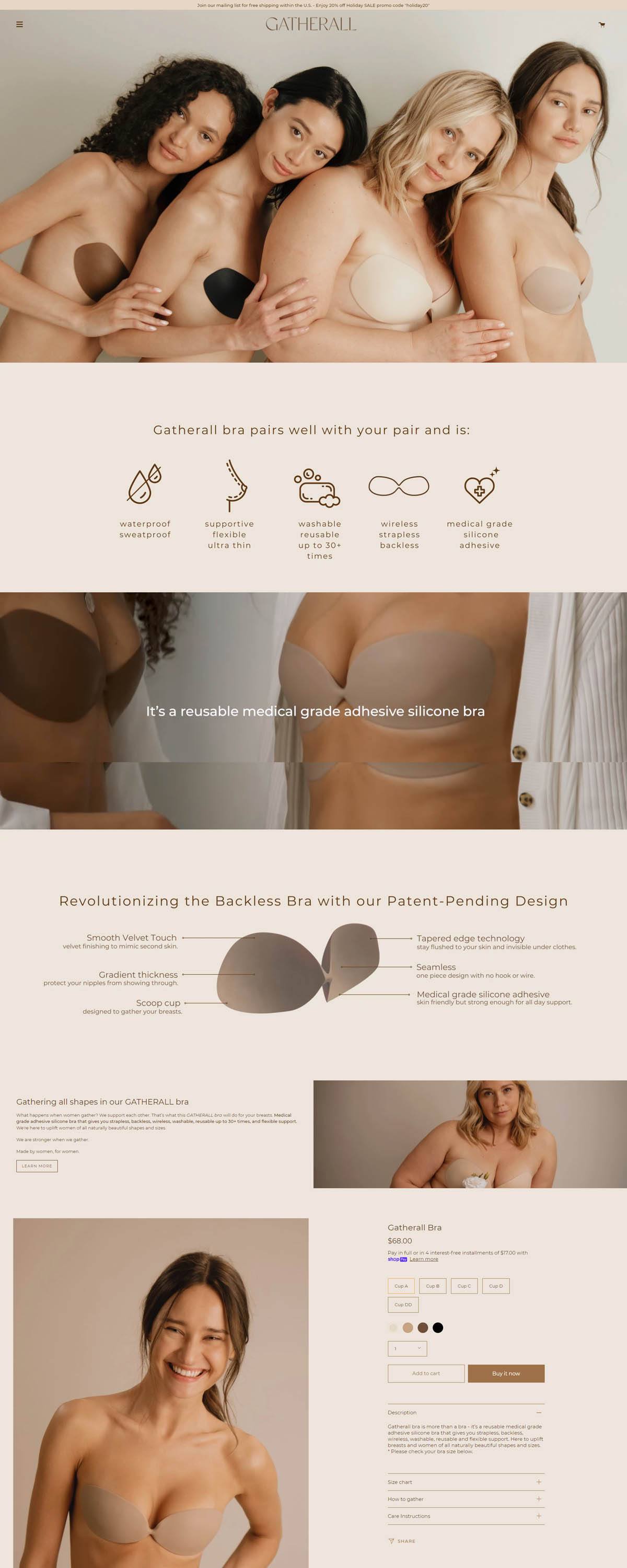 eCommerce website: Gatherall