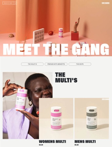 eCommerce website: Health By Habit