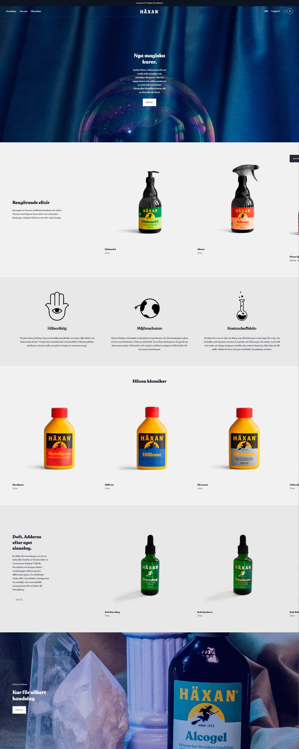 eCommerce website: Häxan