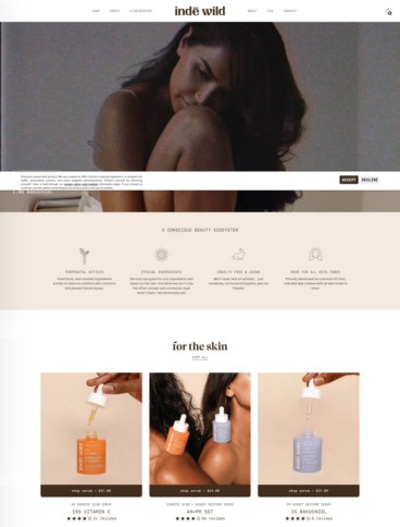 eCommerce website: Inde wild