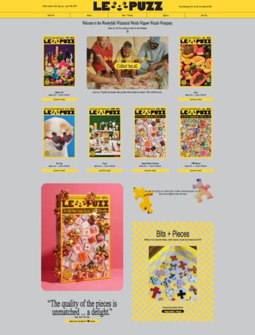 eCommerce website: Le Puzz