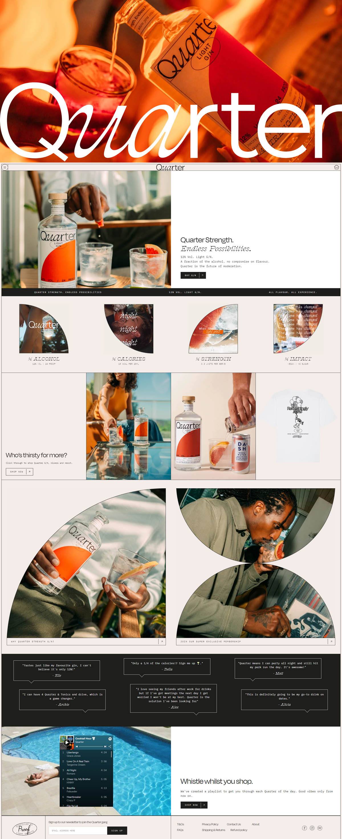 eCommerce website: Quarter