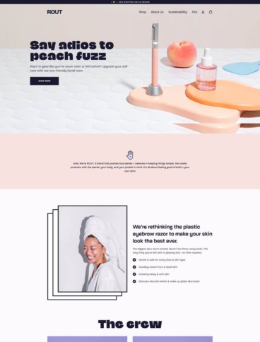 eCommerce website: Rout