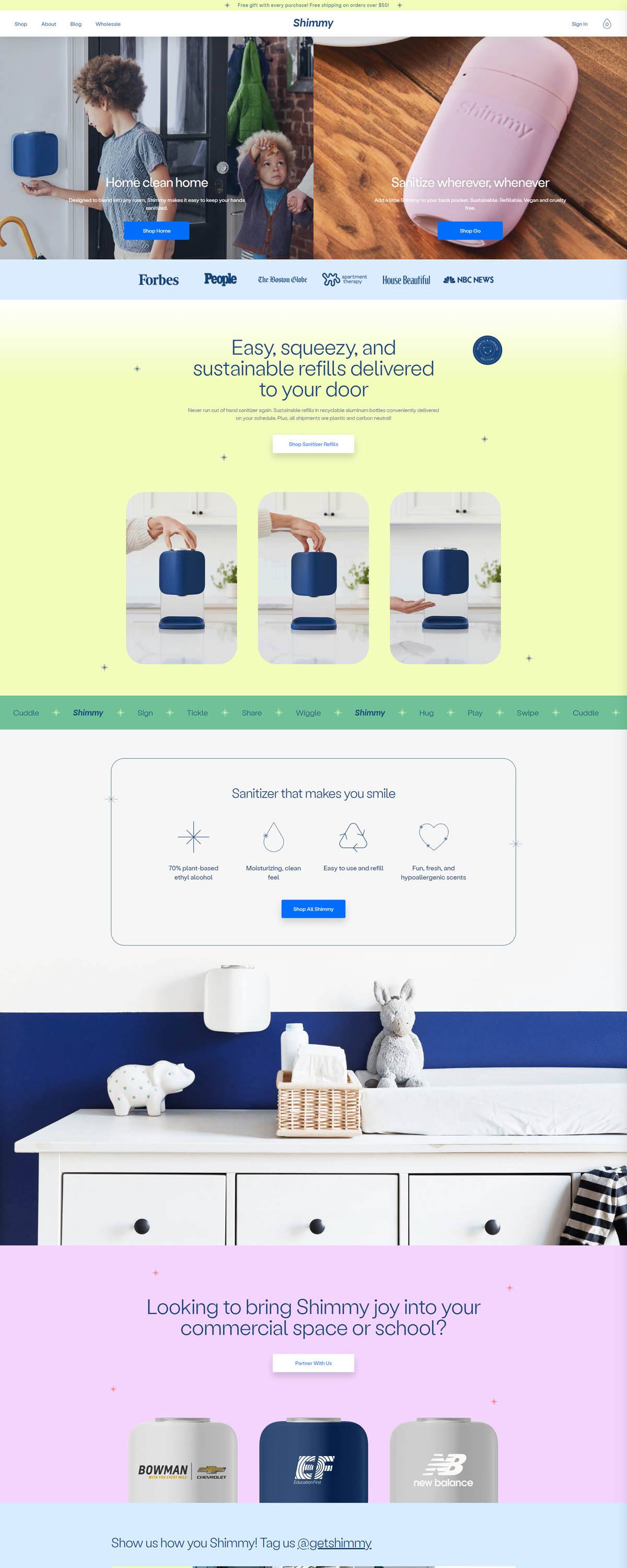 eCommerce website: Shimmy