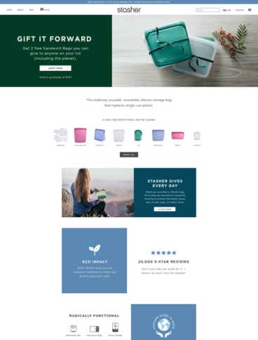 eCommerce website: Stasher