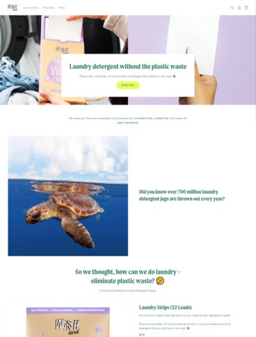 eCommerce website: Washland
